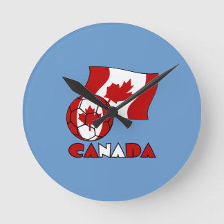 Vlag van Canada met Voetbal Ronde Klok
