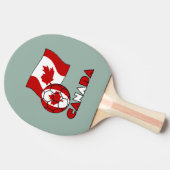 Vlag van Canada met Voetbal Tafeltennisbatje (Zijkant)