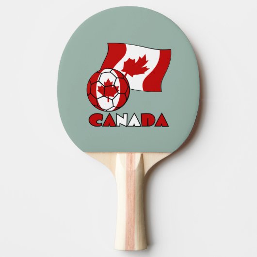 Vlag van Canada met Voetbal Tafeltennisbatje (Voorkant)