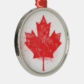 Vlag van Canada Metalen Ornament (Rechts)