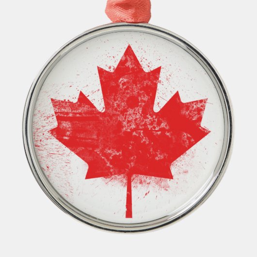 Vlag van Canada Metalen Ornament (Voorkant)