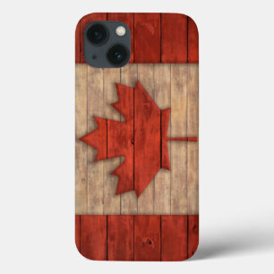  vlag van Canada — Ontwerp van verhard hout Case-Mate iPhone Case