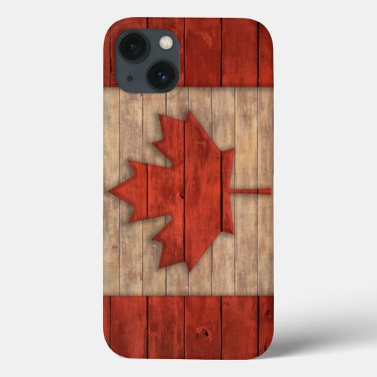 vlag van Canada — Ontwerp van verhard hout Case-Mate iPhone Case (Achterkant)