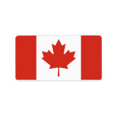 Vlag van Canada op maat gesneden Etiket (Voorkant)