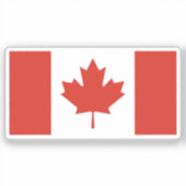 Vlag van Canada op maat gesneden Sticker (Voorkant)