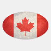 Vlag van Canada Ovale Sticker (Voorkant)