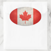 Vlag van Canada Ovale Sticker (Tas)