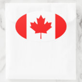 Vlag van Canada Ovale Sticker (Tas)