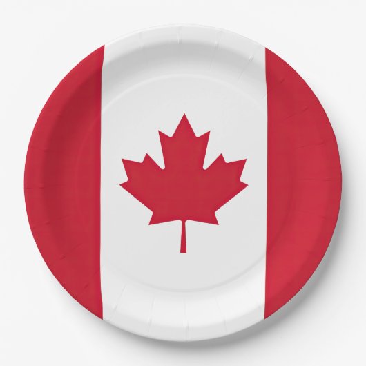 Vlag van Canada Papieren Bordje (Voorkant)