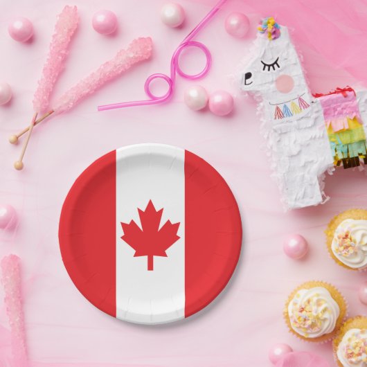 Vlag van Canada Papieren Bordje (Feest)