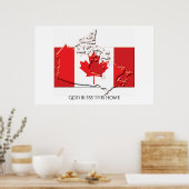 Vlag van CANADA Patriottic Home Gepersonaliseerd T Poster (Keuken)