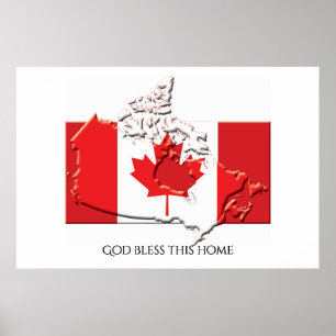 Vlag van CANADA Patriottic Home Gepersonaliseerd T Poster