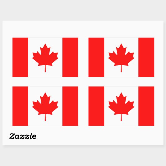 Vlag van Canada patriottisch Rechthoekige Sticker (Vel)