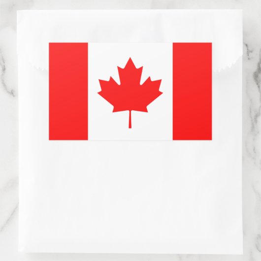 Vlag van Canada patriottisch Rechthoekige Sticker (Tas)