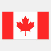 Vlag van Canada patriottisch Rechthoekige Sticker (Voorkant)