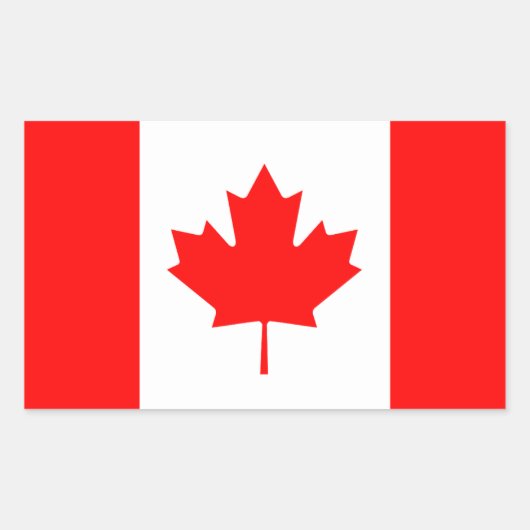 Vlag van Canada patriottisch Rechthoekige Sticker (Voorkant)