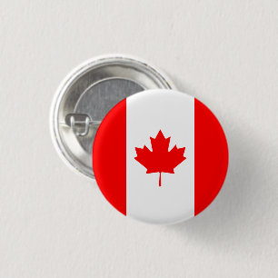 Vlag van Canada patriottisch Ronde Button 3,2 Cm