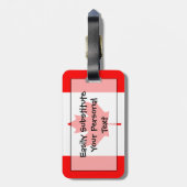 Vlag van Canada Persoonlijke Easy ID Bagagelabel (Achterkant verticaal)