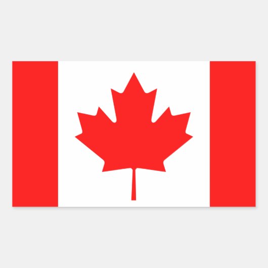 Vlag van Canada Rechthoekige Sticker (Voorkant)