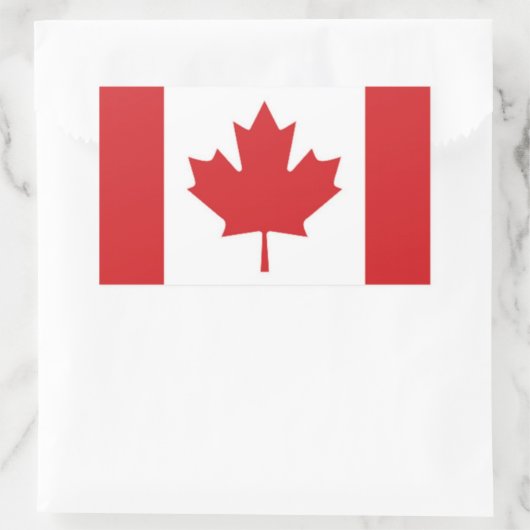 Vlag van Canada Rechthoekige Sticker (Tas)