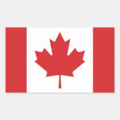 Vlag van Canada Rechthoekige Sticker (Voorkant)