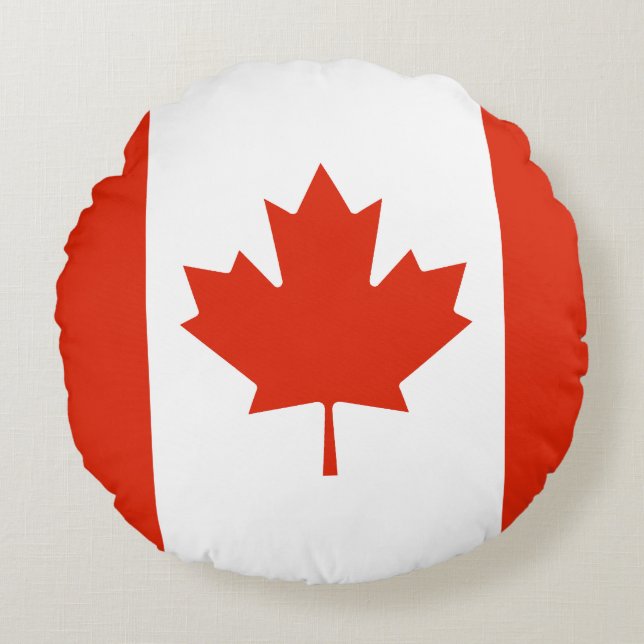Vlag van Canada Rond Kussen (Voorkant)