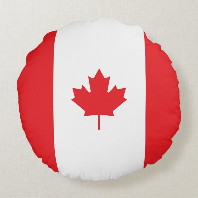 Vlag van Canada Rond Kussen (Achterkant)
