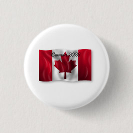 Vlag van Canada  Ronde Button 3,2 Cm