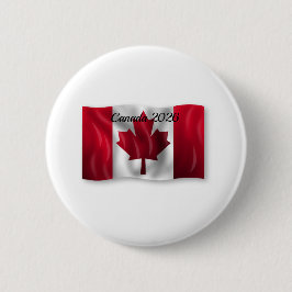 Vlag van Canada  Ronde Button 5,7 Cm