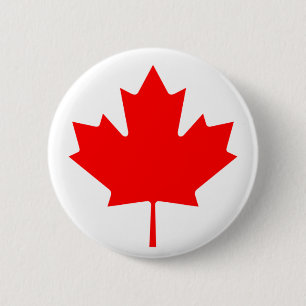 Vlag van Canada Ronde Button 5,7 Cm