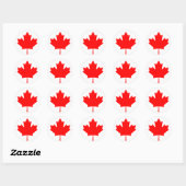 Vlag van Canada Ronde Sticker (Vel)