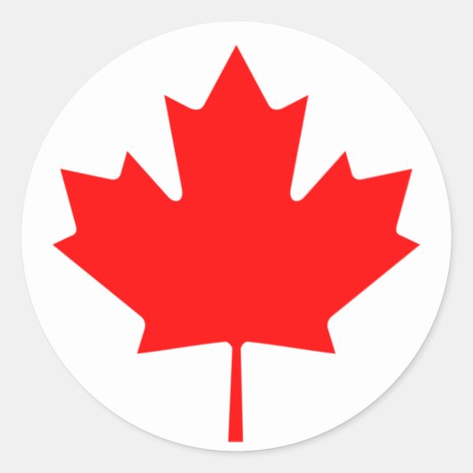 Vlag van Canada Ronde Sticker (Voorkant)