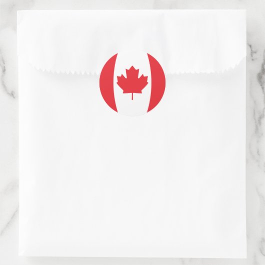 Vlag van Canada Ronde Sticker (Tas)
