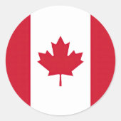 Vlag van Canada Ronde Sticker (Voorkant)