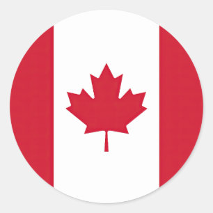 Vlag van Canada Ronde Sticker