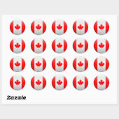 Vlag van Canada Ronde Sticker (Vel)