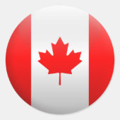 Vlag van Canada Ronde Sticker (Voorkant)