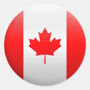 Vlag van Canada Ronde Sticker