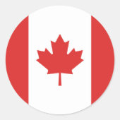 Vlag van Canada Ronde Sticker (Voorkant)