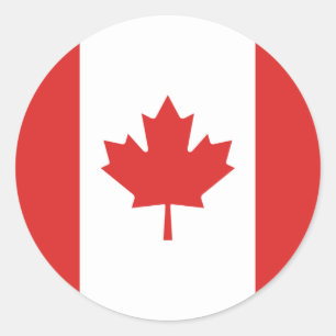 Vlag van Canada Ronde Sticker