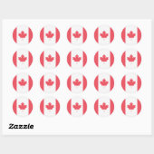 Vlag van Canada Ronde Sticker (Vel)