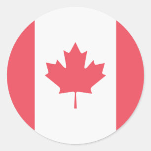 Vlag van Canada Ronde Sticker