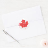 Vlag van Canada Ronde Sticker (Envelop)