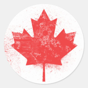 Vlag van Canada Ronde Sticker