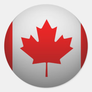 Vlag van Canada Ronde Sticker