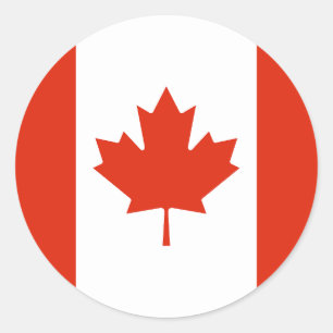 Vlag van Canada Ronde Sticker