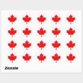 Vlag van Canada Ronde Sticker (Vel)