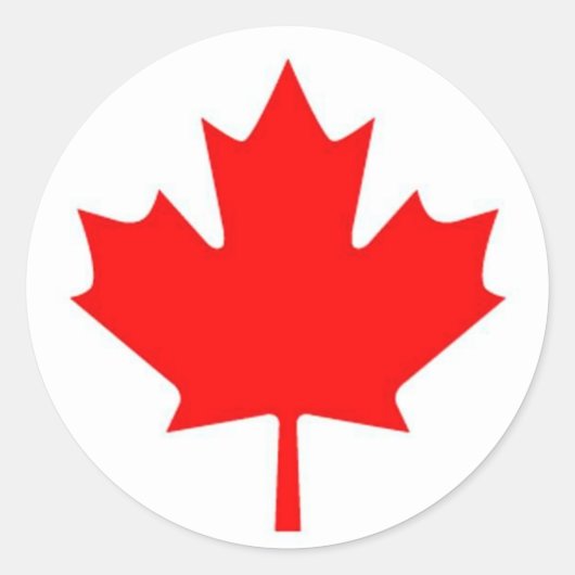 Vlag van Canada Ronde Sticker (Voorkant)