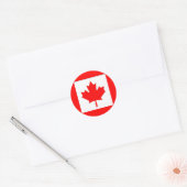 Vlag van Canada Ronde Sticker (Envelop)