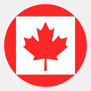 Vlag van Canada Ronde Sticker